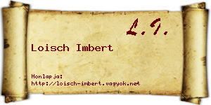 Loisch Imbert névjegykártya